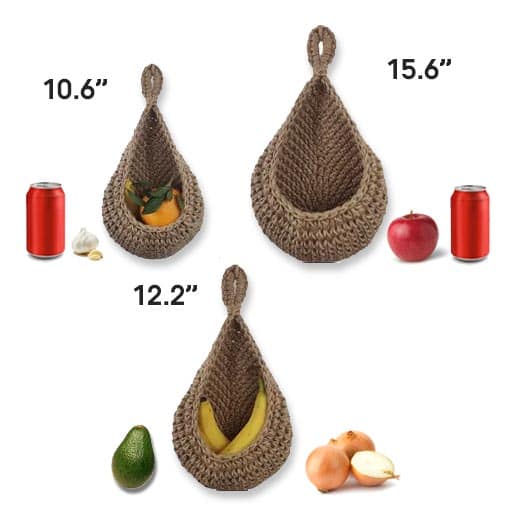 Handmade Crochet Jute Hanging Baskets Reusables And More